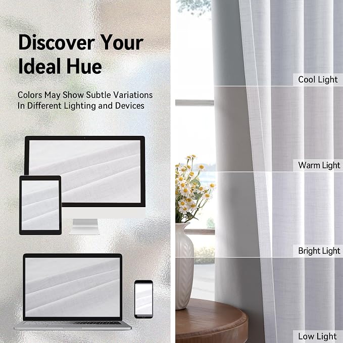 100% Blackout Shield Linen Blackout Curtains - Image 6