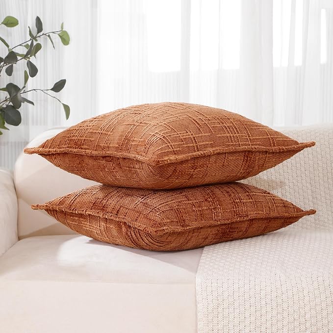 HPUK Fall Chenille Soft Throw Pillow Covers 18x18 Set of 2, Accent Cushion - Image 4