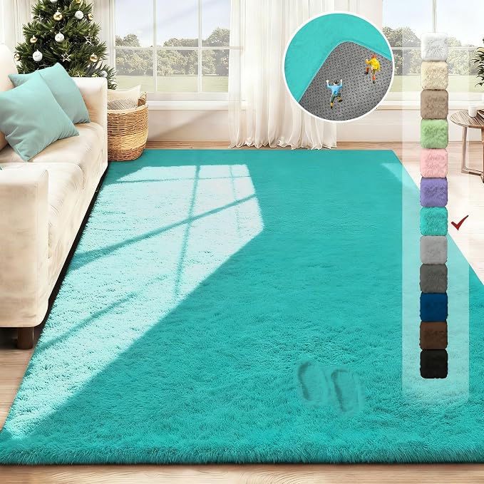 5x7 Area Rug for Living Room: Fluffy Shag Soft Washable Rugs Fuzzy Plush Indoor - Image 2