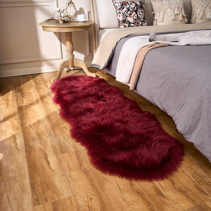 EasyJoy Ultra Soft Fluffy Shaggy Area Rug Faux Fur Rug Chair Cover Seat Pad - Image 6