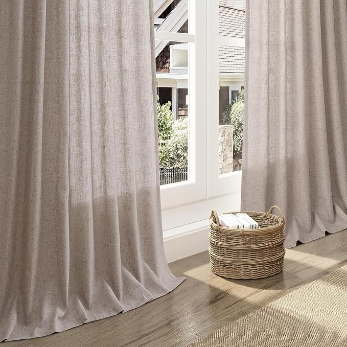 Nanspring Brownish Grey Linen Curtains - Image 5