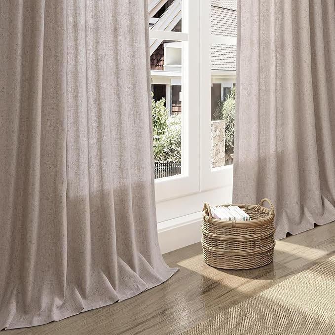Nanspring Brownish Grey Linen Curtains - Image 5