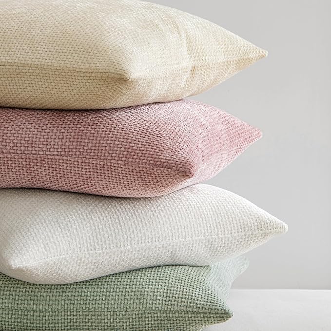MIULEE Pack of 2 Couch Throw Pillow Covers 20x20 Inch Neutral Cream Modern Boho - Image 4