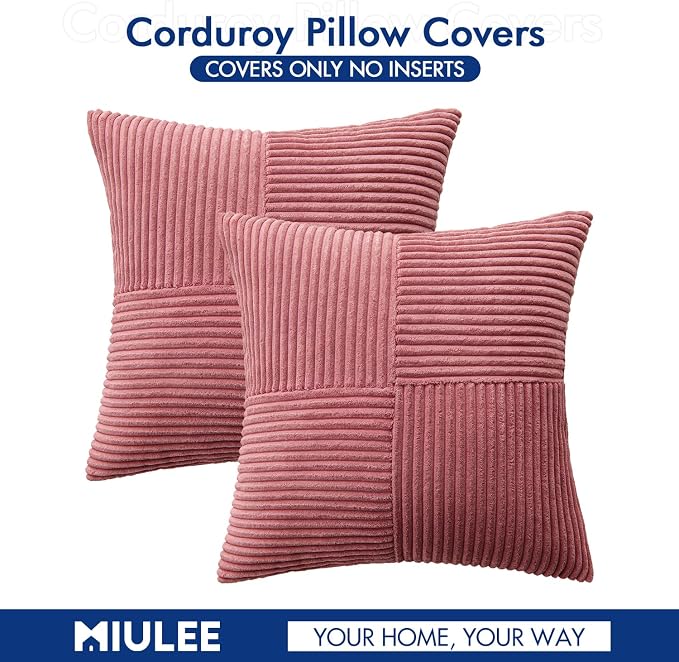 MIULEE Cranberry Red Decorative Throw Pillow Covers 18x18 Inch - Image 6
