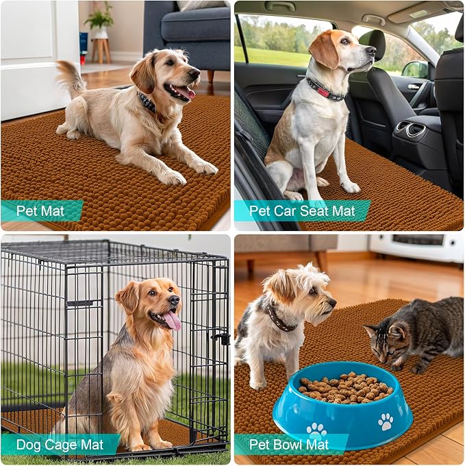 OLANLY Dog Door Mat for Muddy Paws 44x24, Absorbs Moisture and Dirt, Absorbent - Image 7