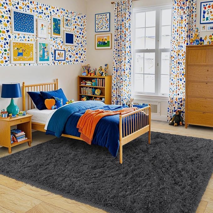 Pionblank Large Rug for Living Room 6x9 Feet, Modern Soft Shag Area Rug - Image 3