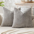MIULEE Pack of 2 Couch Throw Pillow Covers 18x18 Inch Light Gray Modern Boho by MIULEE