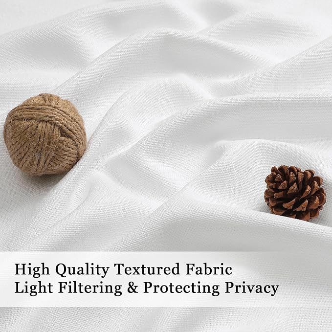 OWENIE White Valances for Windows 1 Pcs 20 Inch Length, Light Filtering - Image 2