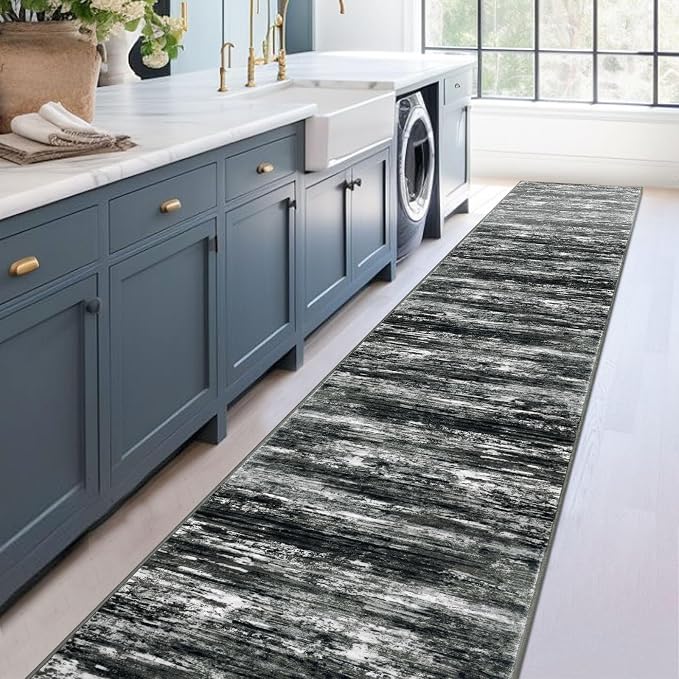 KOZYFLY Modern Abstract Washable Runner Rug 2.6x18 Hallway Runners Non-Slip - Image 7
