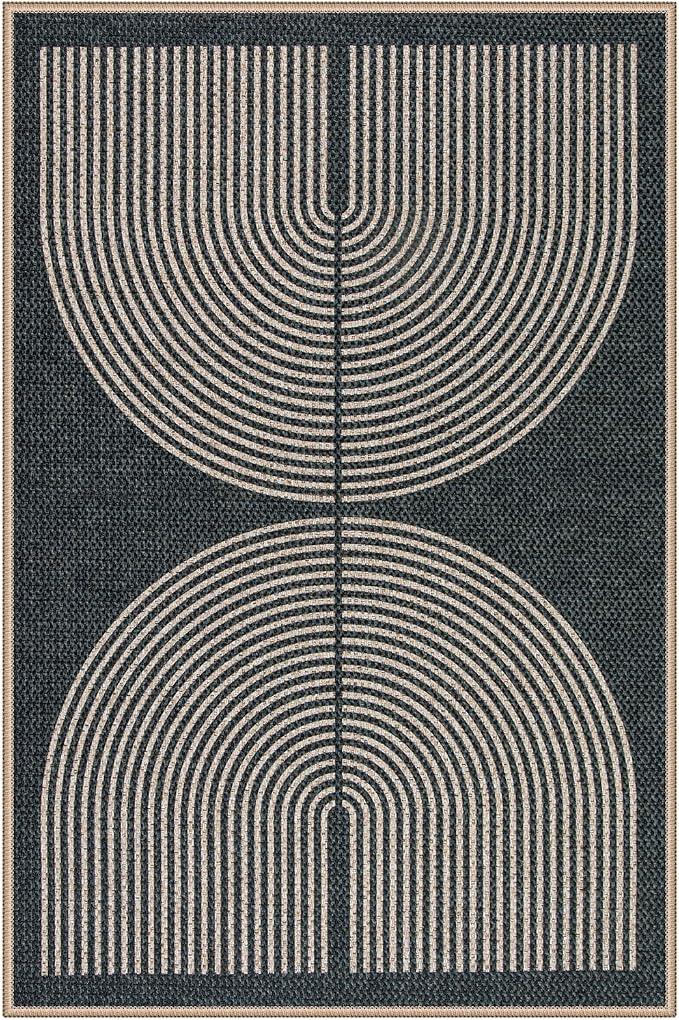 Lahome Enfys Rainbow Easy Jute Rug, Farmhouse Non Slip Non Shedding Lightweight - Image 7