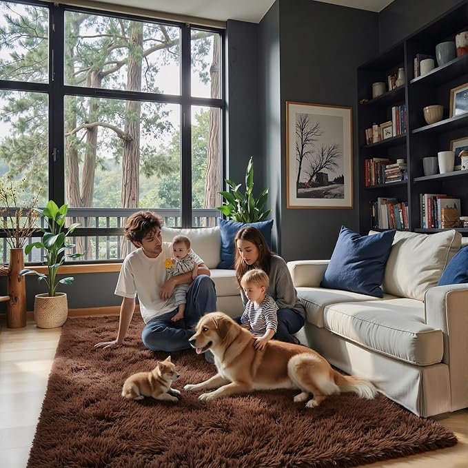 Small Rugs for Bedroom 2x3, Soft Area Rug for Living Room Dorm, Non Slip Shag - Image 4