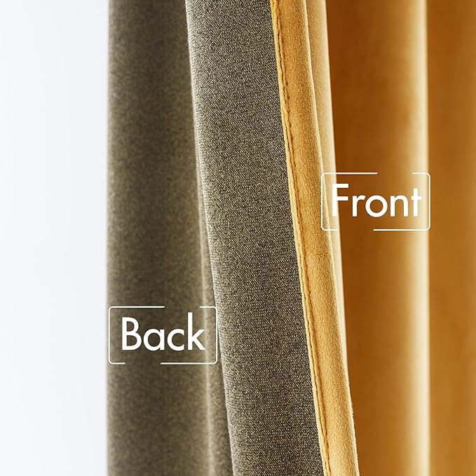 MIULEE Velvet Curtains 108 inches Long 2 Panels - Image 6