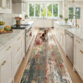 Washable Area Rugs 2'6'' x12 Non-Slip Modern Abstract Soft by RELEANY
