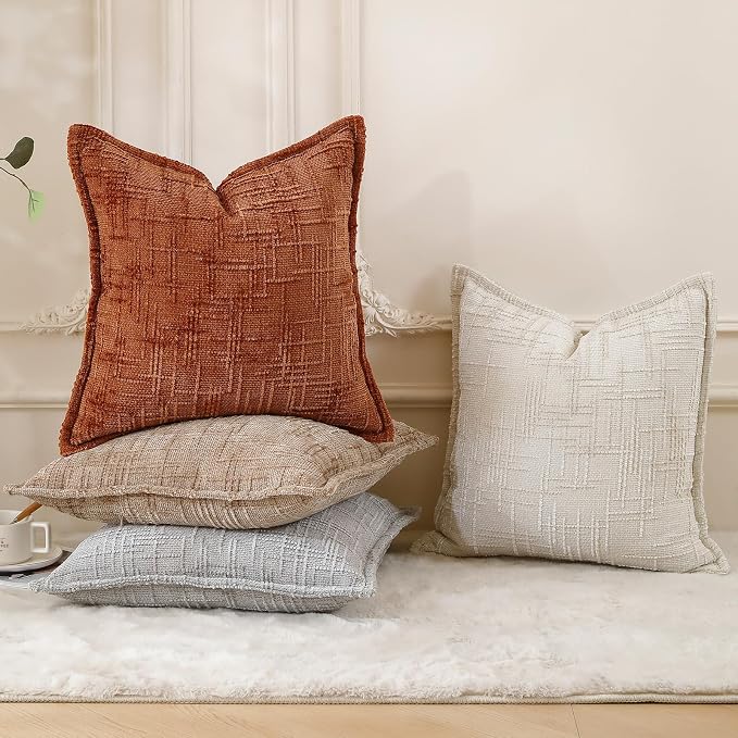 HPUK Fall Chenille Soft Throw Pillow Covers 18x18 Set of 2, Accent Cushion - Image 7