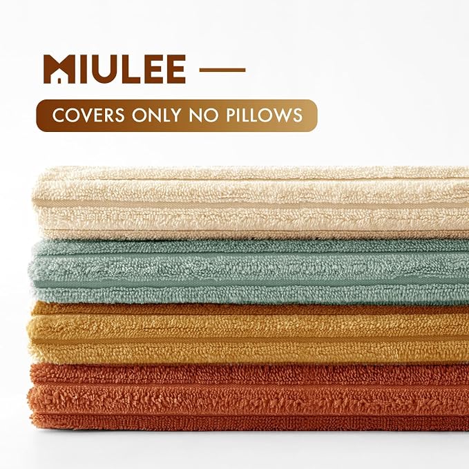 MIULEE Boho Farmhouse Throw Pillow Covers 16x16 Inch Set of 4 Modern Natural - Image 7