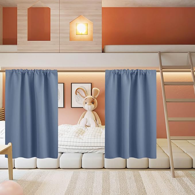 RYB HOME Basement Bathroom Kitchen Cafe Blackout Privacy Curtains, Short by RYBHOME