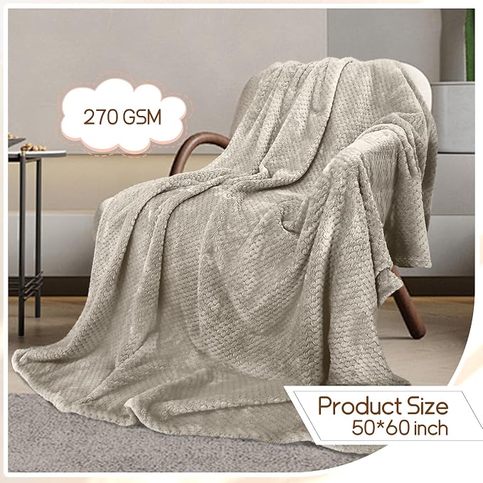 4 Pack Fleece Throw Blankets 50x60 Inches - Image 3