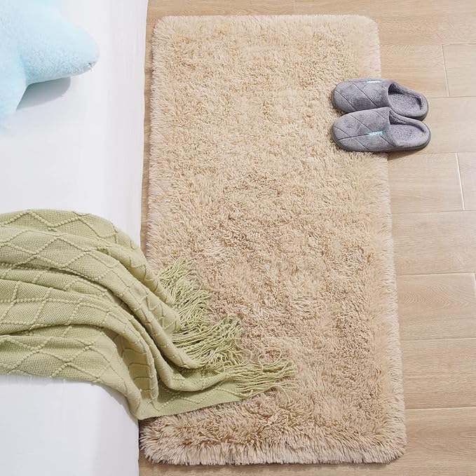 Chicrug Soft Runner Rug for Bedroom Living Room Plush Fluffy Rug 2x4 Feet - Image 3