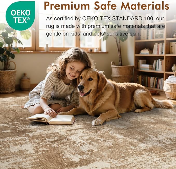 8x10 Ft Large Area Rugs for Living Room, Soft Non-Slip Washable Rugs Modern - Image 5