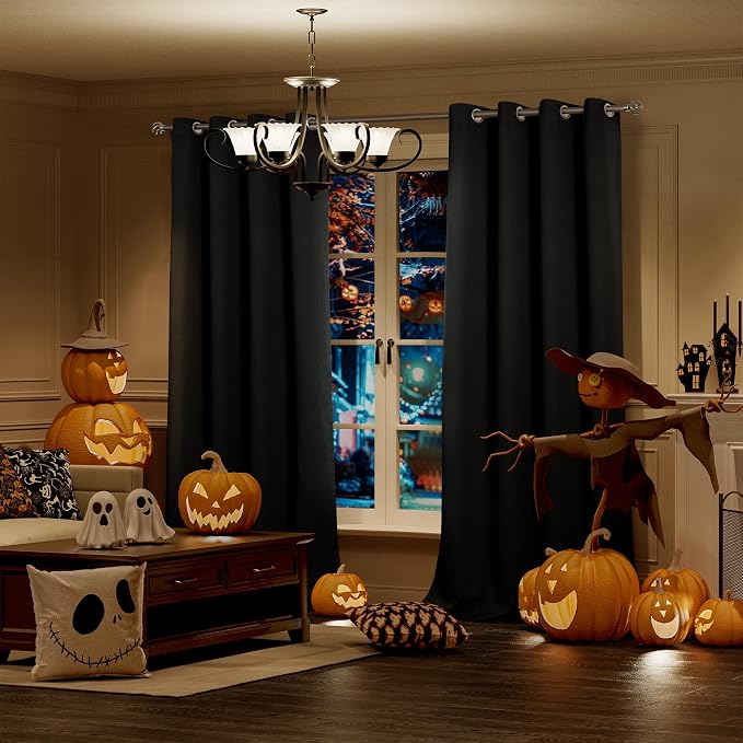 BGment Black Blackout Curtains 84 Inch Long - Image 2