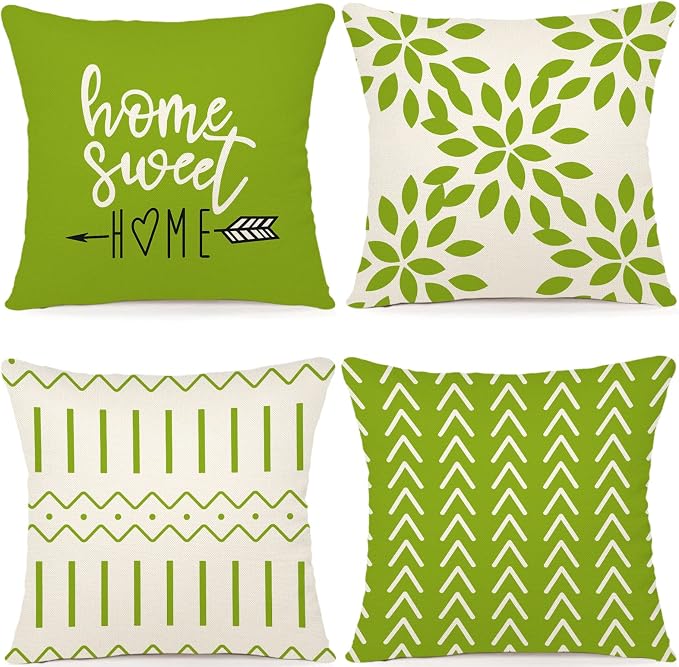 YCOLL Pillow Covers 18x18 Set of 4, Modern Sofa Throw Pillow Cover, Decorative by PillowCoversExpert