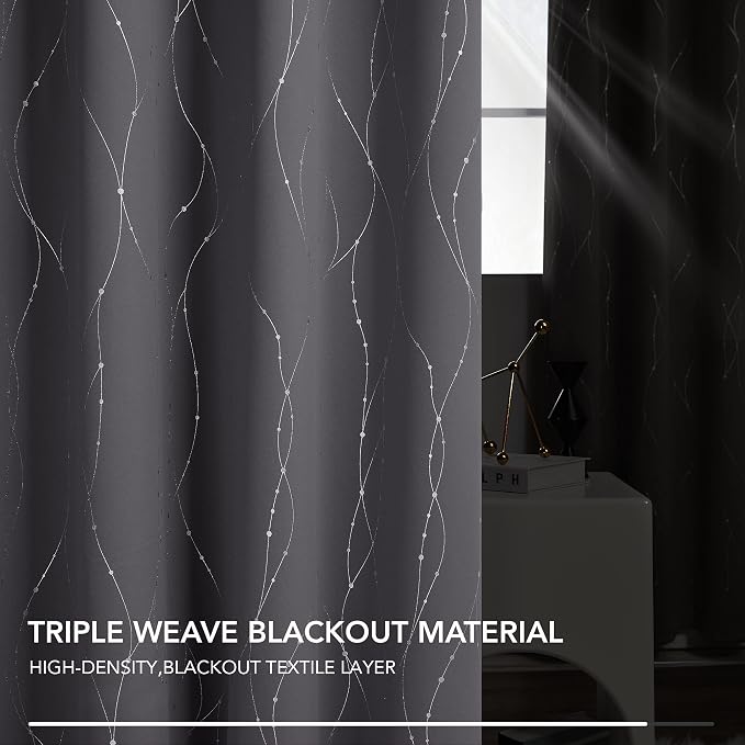 Deconovo Blackout Curtains, Thermal Insulated Noise‑Reducing Grommet Drapes - Image 9