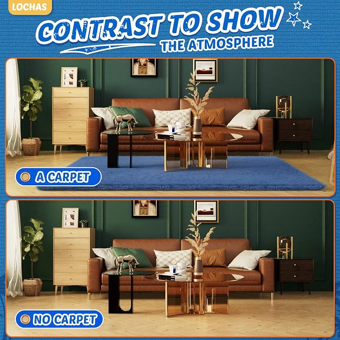 LOCHAS Ultra Soft Indoor Modern Area Rugs Fluffy Living Room Carpets - Image 2