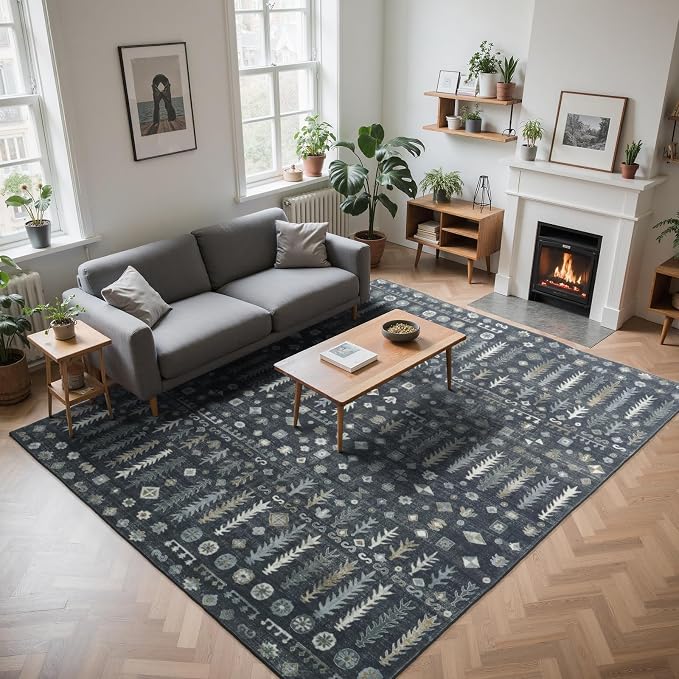 Washable Rugs 8x10 Area Rugs for Living Room, Dining Room- Soft Low Pile - Image 8