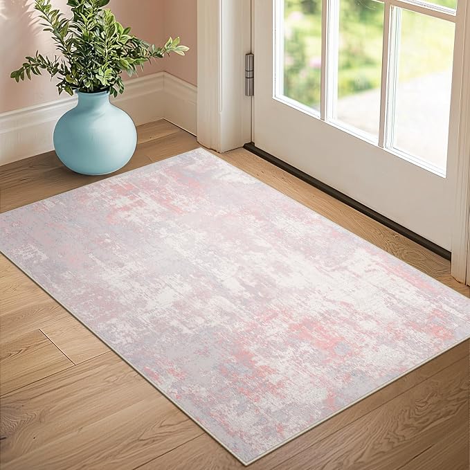 Washable Area Rugs 3'x5' Non-Slip Modern Abstract Soft - Image 3