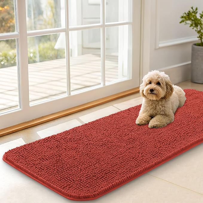 OLANLY Dog Door Mat for Muddy Paws 47x17, Absorbs Moisture and Dirt, Absorbent by OLANLY
