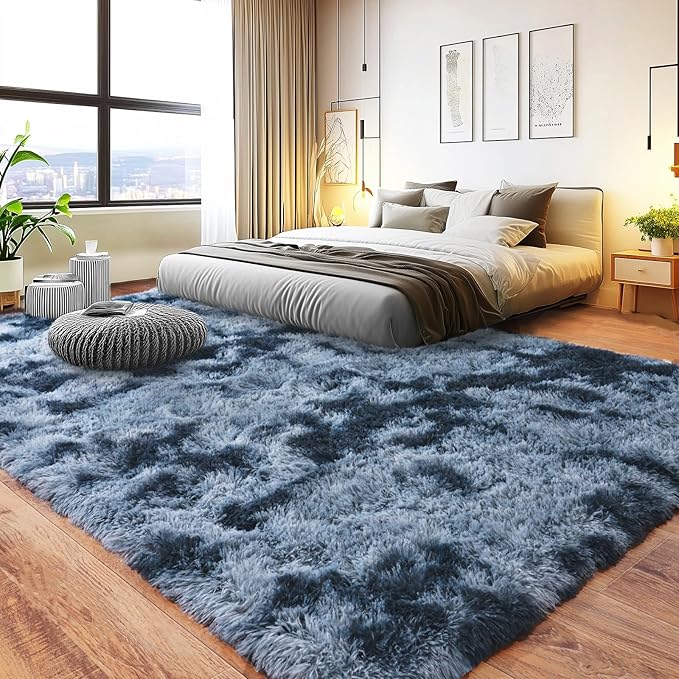 Pionblank Large Area Rug for Living Room 10x14, Fuzzy Modern Shag Rug, Fluffy - Image 3