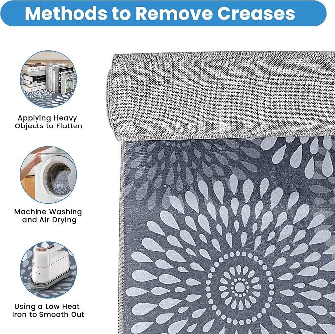 StepRite Runner Rug 2.5 x 8 ft, Washable Rugs, Hallway Runner Rugs, Kitchen - Image 5