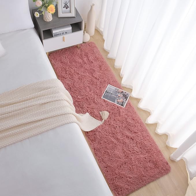 Chicrug Soft Runner Rug for Bedroom Living Room Plush Fluffy Rug 2x6 Feet - Image 6