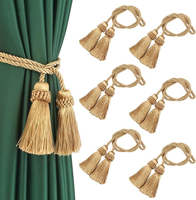 Fenghuangwu Curtain Tiebacks Handmade Decorative Curtain Holdbacks Rope by fenghuangwu