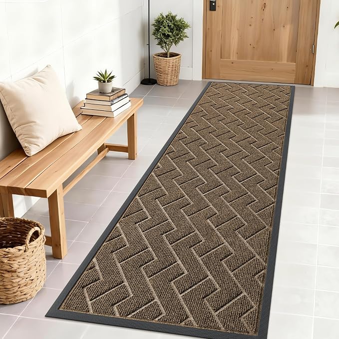 OLANLY Front Door Mat Indoor Outdoor Entrance, Waterproof All-Season, by OLANLY