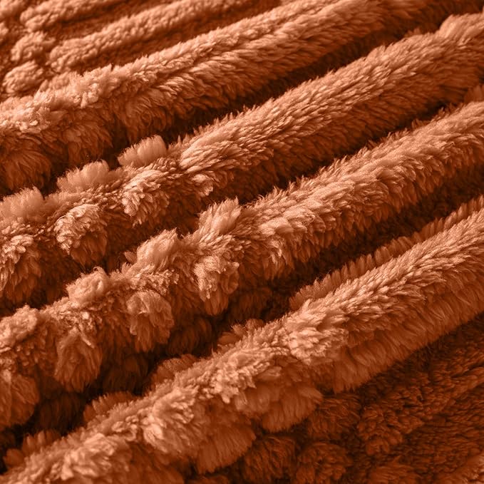 90x90 Inch Rust Queen Bed Blanket - Image 5