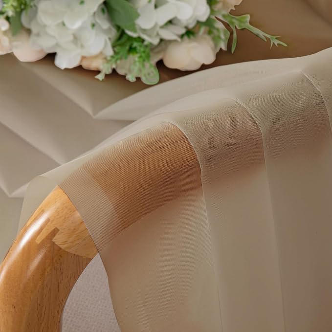 Chyhomenyc Taupe Sheer Valances - Image 7