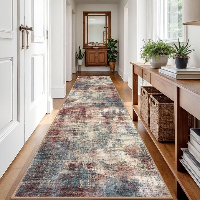 IOHOUZE Abstract Runner Rug 3x12 Ft Washable Runners - Image 8