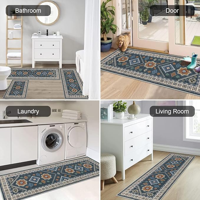 HEBE Boho Kitchen Rug Sets 3 Piece - Image 6