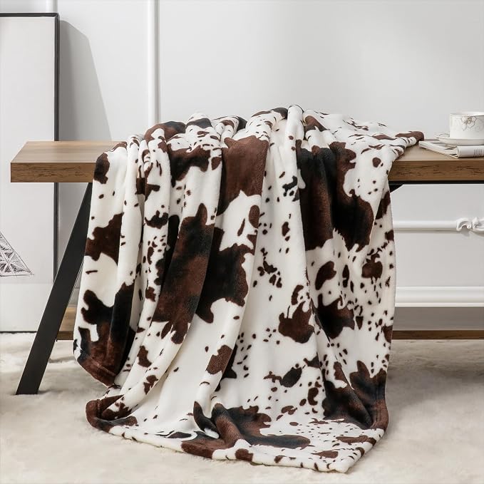 BEDELITE Cow Print Throw Blanket Twin Size - Image 5