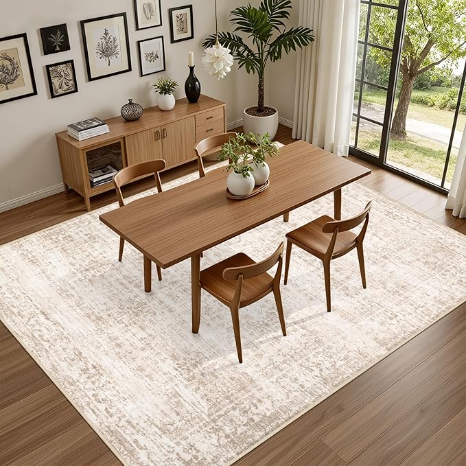 6x9 Area Rugs Living Room Rug: Washable Vintage Boho Rug No Slip Stain - Image 5