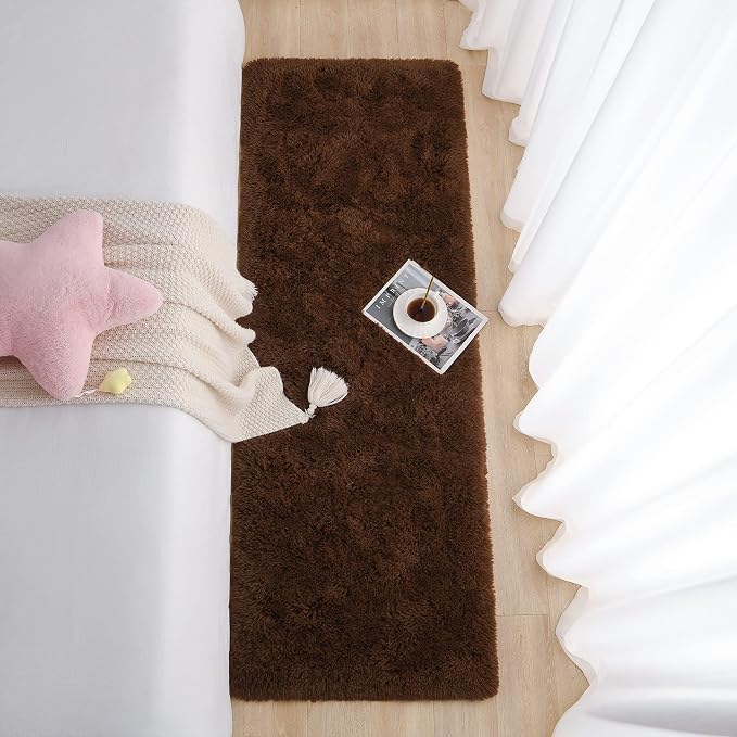 Chicrug Soft Runner Rug for Bedroom Living Room Plush Fluffy Rug 2x6 Feet - Image 6
