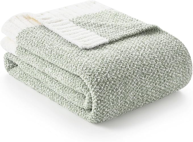 Snuggle Sac Sage Green Throw Blanket 50"x70", Super Soft Warm Microfiber by SnuggleSac