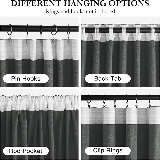 RYB HOME Mint Green Velvet Curtains 102 inches Long, Room Darkening, - Image 2