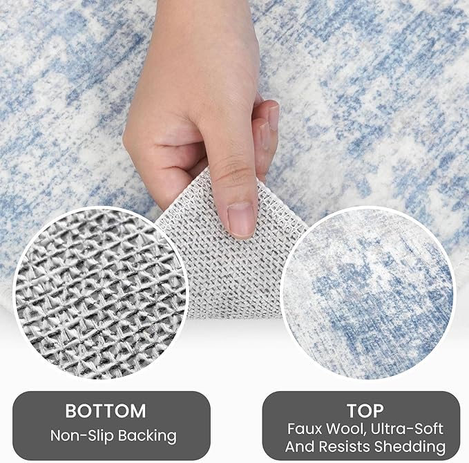 IOHOUZE Abstract Area Rugs 6x9 Ft Washable Rugs - Image 4