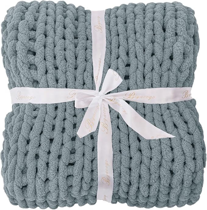 Bigacogo Chunky Knit Throw Blanket - Image 7