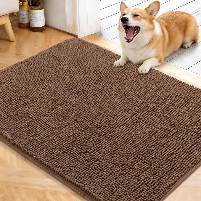 OLANLY Dog Door Mat for Muddy Paws 40x32, Absorbs Moisture and Dirt, Absorbent by OLANLY