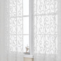 OWENIE Furman Extra Long Sheer White Curtains 96 inches Long by OWENIE