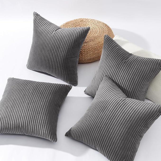 Topfinel Decorative Grey Throw Pillow Covers Cushion Cases, Mix and Match - Image 4