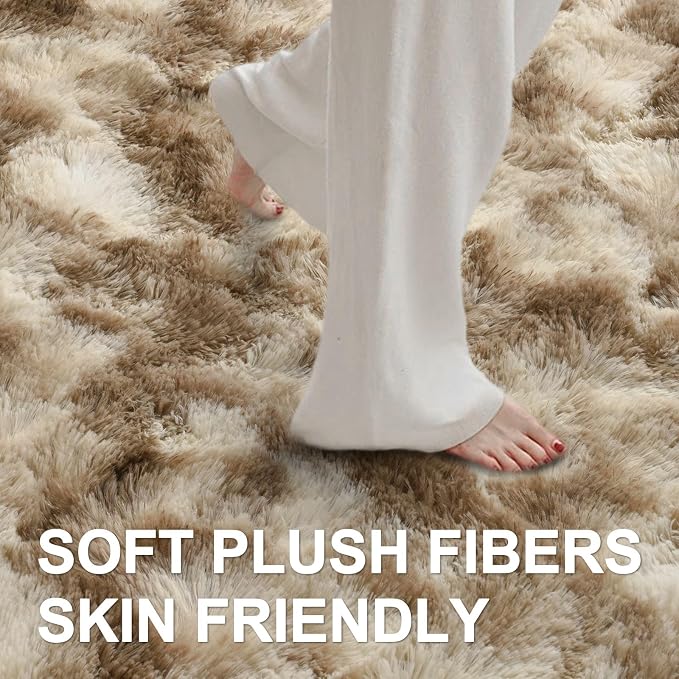 6x9 Ft Large Shag Rugs for Living Room Decor, Tie-Dyed Ultra Soft Fluffy Furry - Image 4